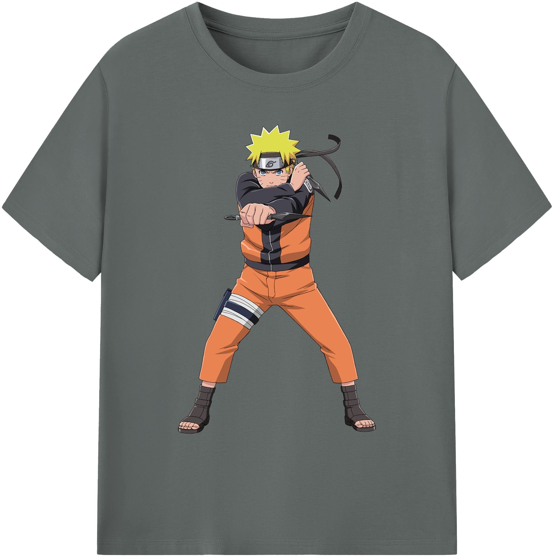 （画像用） NARUTO -ナルト- うずまき ナルト Uzumaki Naruto 綿100％ メンズ半袖Tシャツ｜肌触りやわらか＆通気性